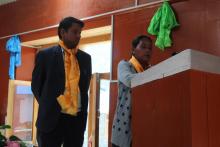 बजेट तथा कार्यक्रम प्रस्तुत गर्दै गा.पा. उपाध्यक्ष श्री मेङ्खु गुरुङ(लामा)